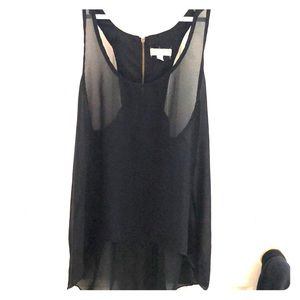 Cotton On Sheer Black Blouse W/ Zipper I’m Back. L